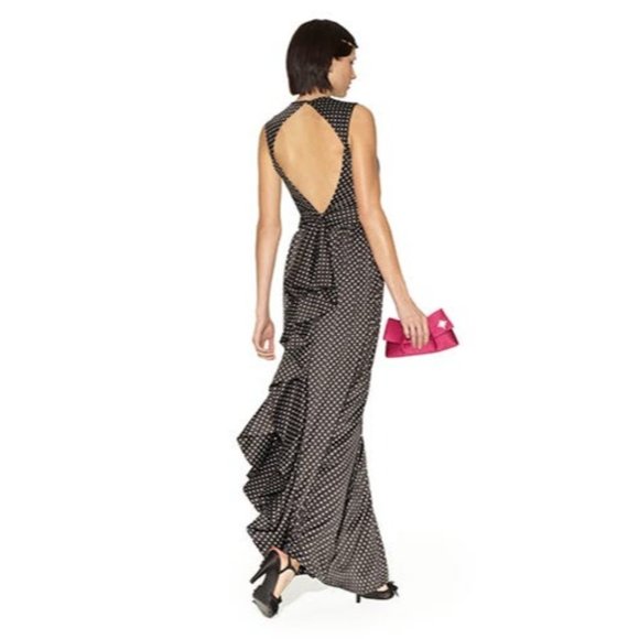 Kate Young for Target Women’s Open-Back Dress Satin Polka Dot Print Dress, Sz 6 - Picture 2 of 11